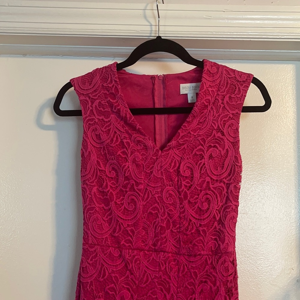 Pink formal flowery dress